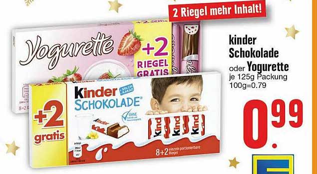 Kinder Schokolade Oder Yogurette Angebot bei EDEKA - 1Prospekte.de