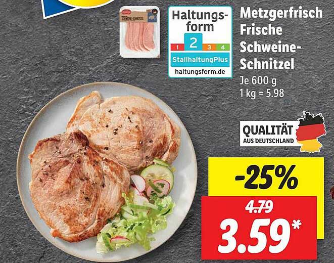 Metzgerfrisch Frische Schweine-schnitzel Angebot bei Lidl | Billiger Montag