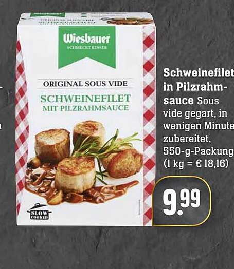 Wiesbauer Schweinefilet In Pilzrahmsauce Angebot bei EDEKA - 1Prospekte.de
