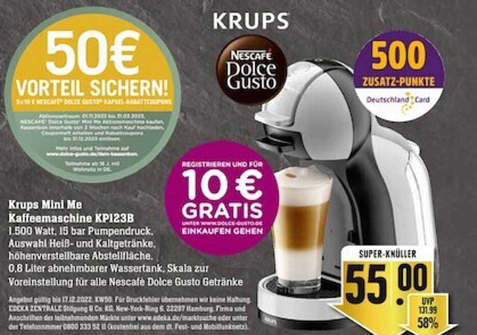 Krups Mini Me Kaffeemaschine Kp123b Angebot bei Scheck-in-Center ...