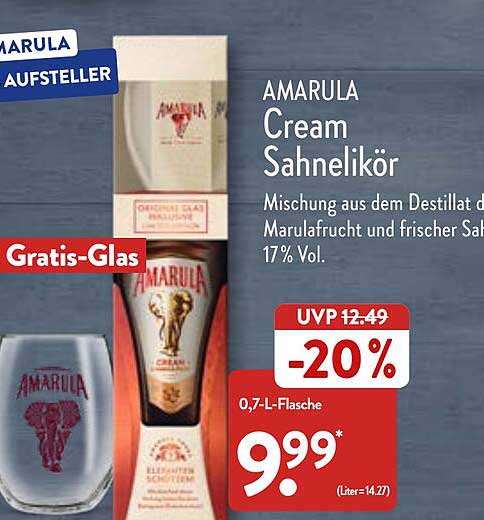 Amarula Cream Sahnelikör Angebot bei ALDI Nord - 1Prospekte.de