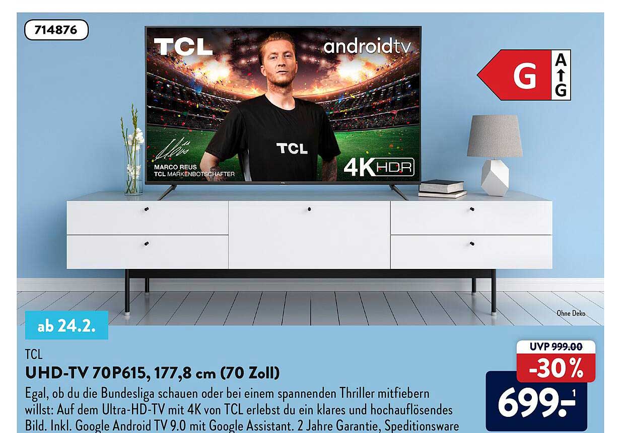 Tcl Uhd Tv Angebot bei ALDI Nord 1Prospekte.de