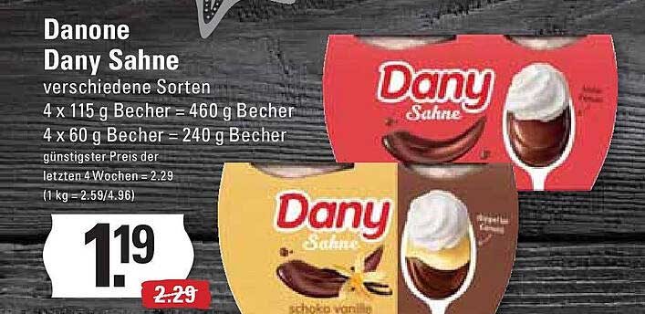 Danone Dany Sahne Angebot bei EDEKA - 1Prospekte.de