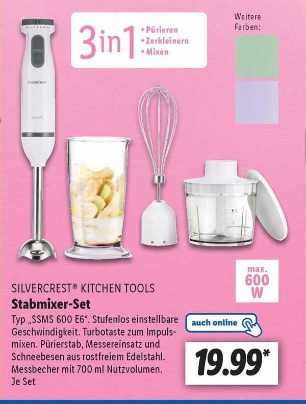 Silvercrest Kitchen Tools Stabmixer-set Angebot bei Lidl - 1Prospekte.de