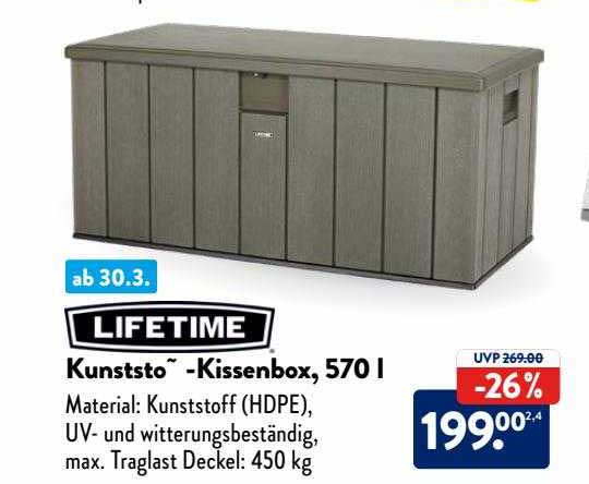 ALDI SÜD Lifetime Kunststo -kissenbox 570l