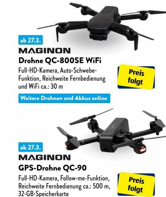 ALDI SÜD Maginon Drohne Qc-800se Wifi Oder Gps-drohne Gc-90