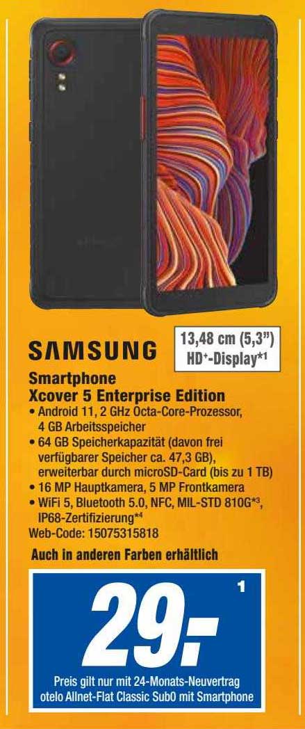 HEM Expert Samsung Smartphone Xcover 5 Enterprise Edition