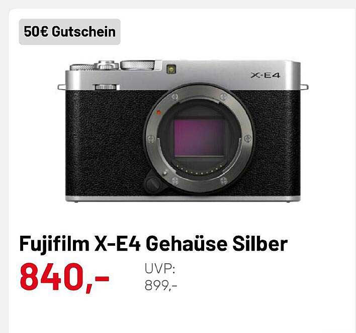 FOTO GREGOR Fujifilm X-E4 Gehäuse Silber