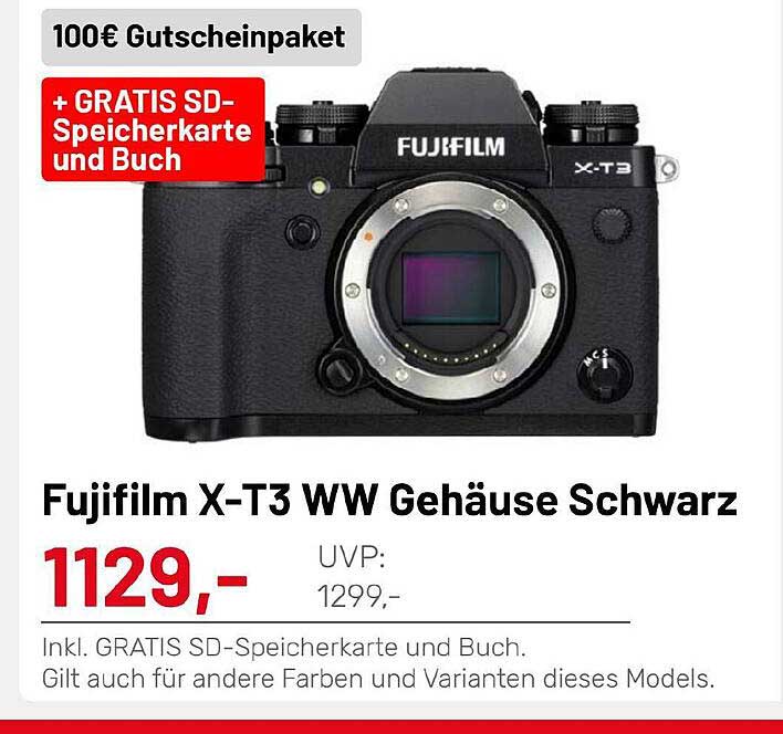FOTO GREGOR Fujifilm X-t3 Ww Gehäuse Schwarz