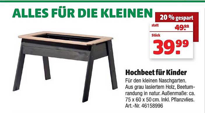 Hochbeet Für Kinder Angebot bei Hagebaumarkt 1Prospekte.de
