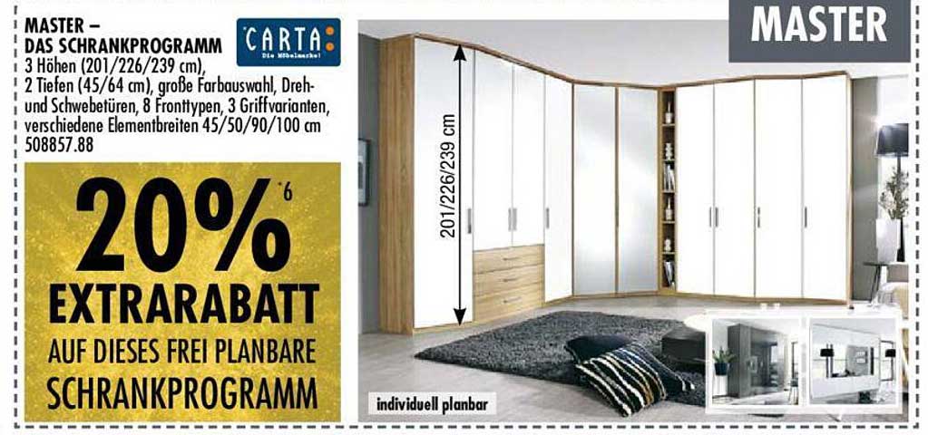 Carta Master Das Schrankprogramm Angebot bei Möbel Boss 1Prospekte.de