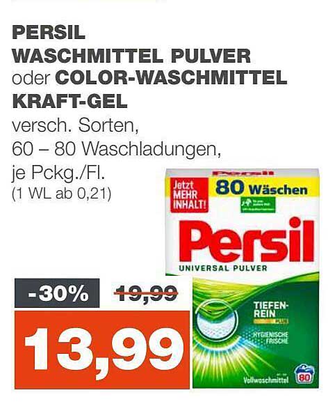 Persil Waschmittel 84120 Wäschen Angebot bei Lidl
