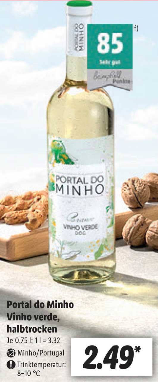 Vinho Minho Verde, Lidl Portal Halbtrocken Angebot bei Do
