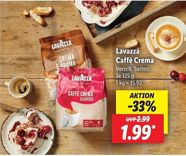56+ Lidl Kaffee Crema Angebot, Lavazza caffè crema angebote lidl und