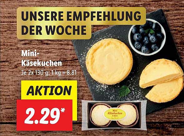 Minikäsekuchen Angebot bei Lidl 1Prospekte.de