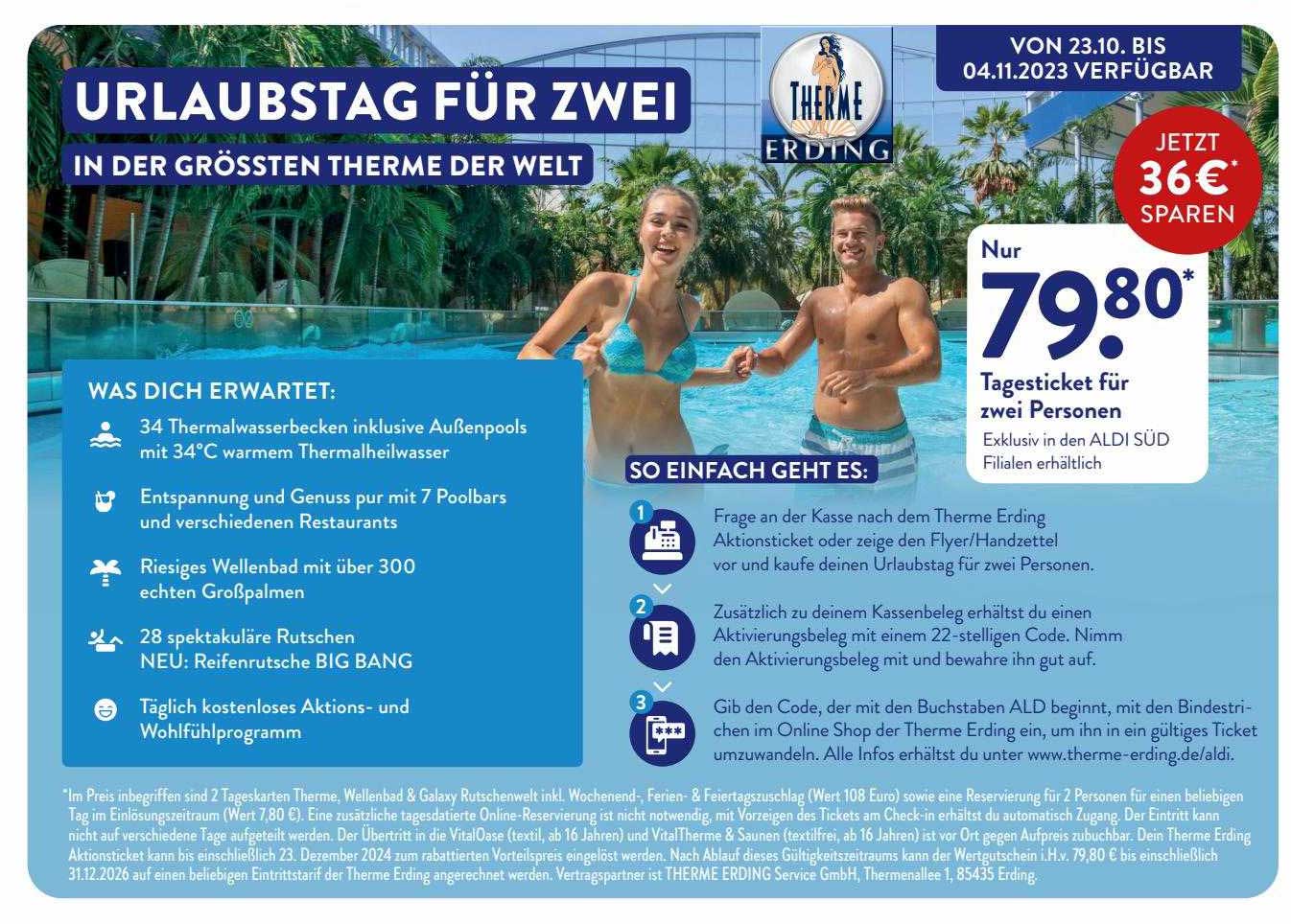 Tagesticket Für Zwei Personen Angebot bei ALDI SÜD 1Prospekte.de