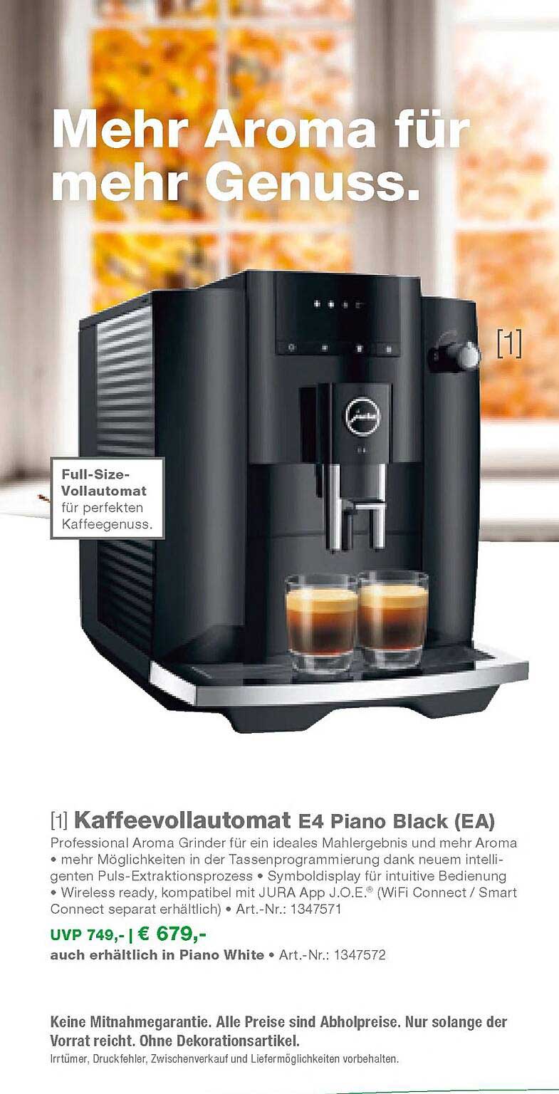EP Kaffeevollautomat E4 Piano Black (ea) Jura