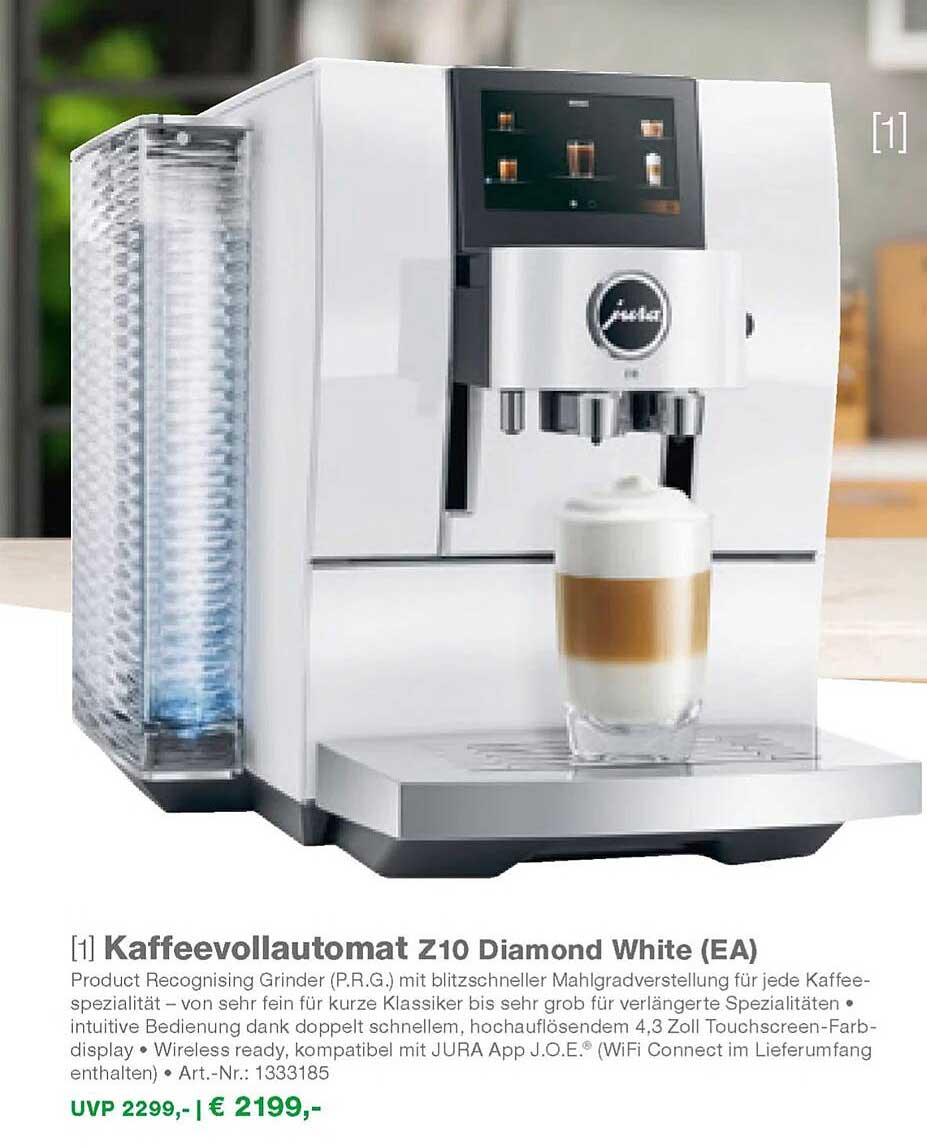 EP Kaffeevollautomat Z10 Diamond White (ea) Jura