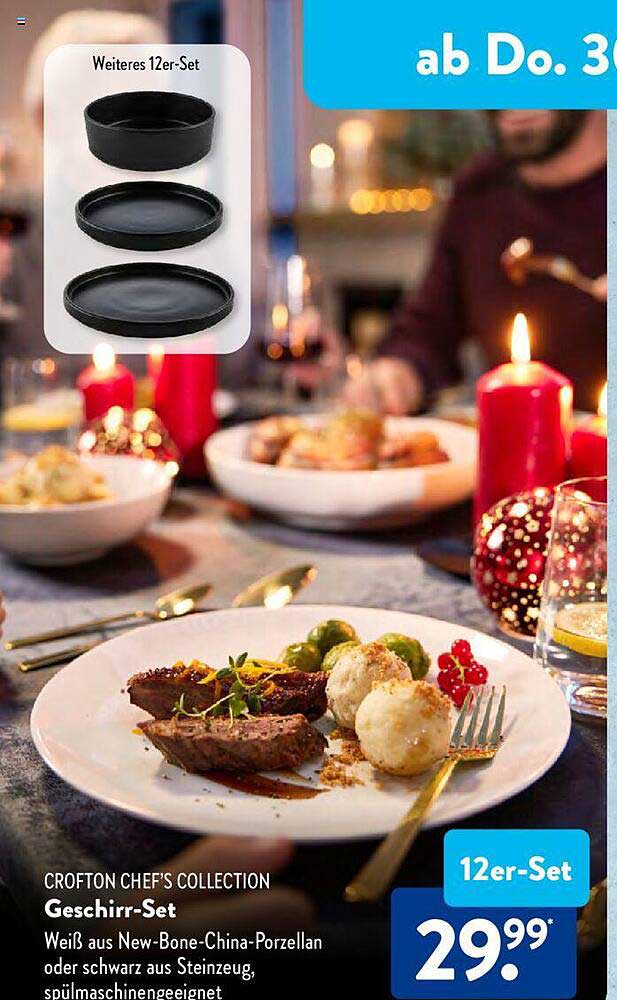 Croftobn Chef's Collection Geschirrset Angebot bei ALDI SÜD