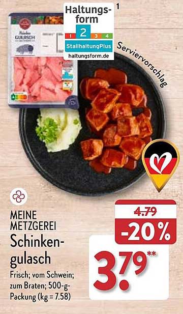 Meine Metzgerei Schinkengulasch Angebot bei ALDI Nord - 1Prospekte.de