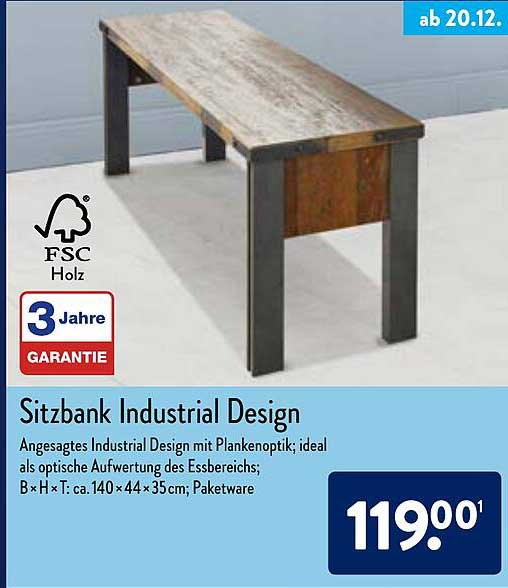 Sitzbank Industrial Design Angebot bei ALDI Nord 1Prospekte.de