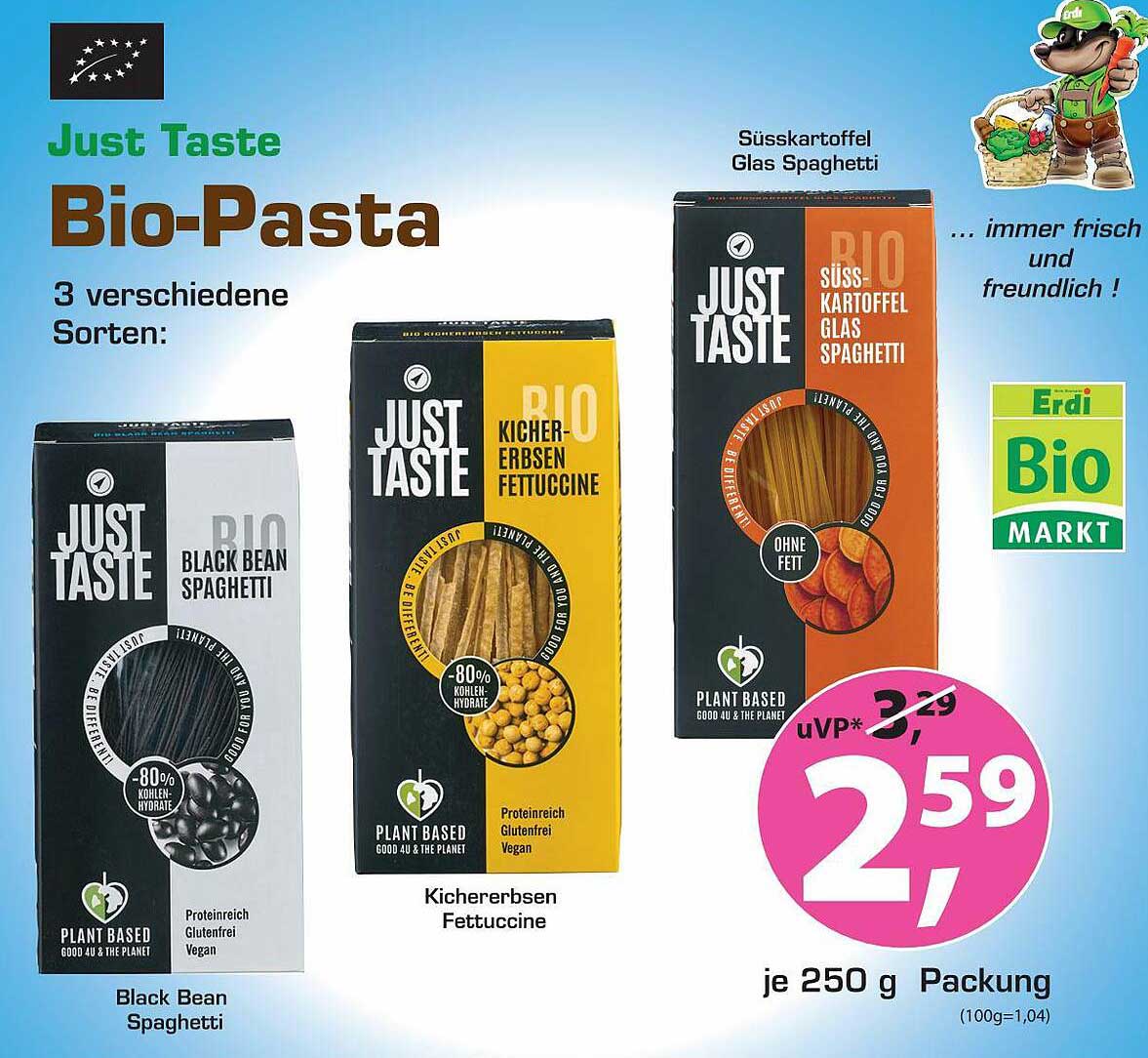 Erdi Biomarkt Just Taste Bio-pasta