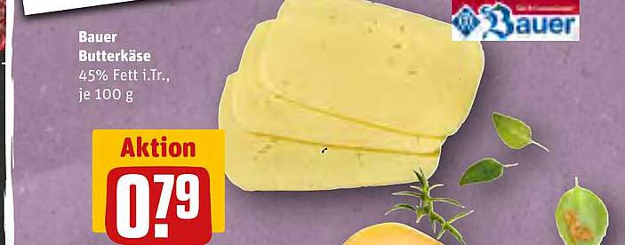 Bauer Butterkäse Angebot bei REWE Kaufpark - 1Prospekte.de