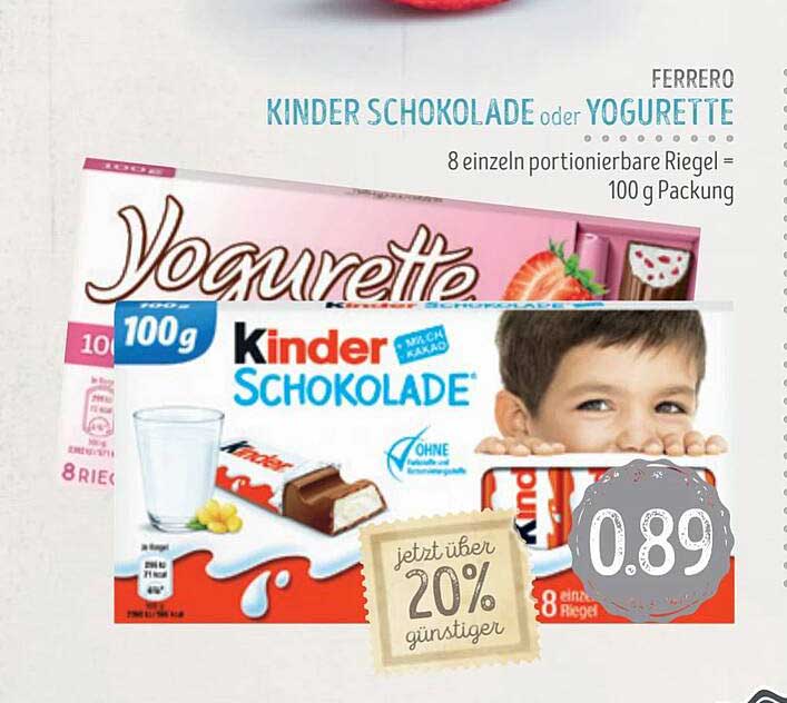 Ferrero Kinder Schokolade Oder Yogurette Angebot Bei Edeka Struve 