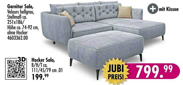 Garnitur Salo Oder Hocker Angebot bei Möbel Boss 1Prospekte.de