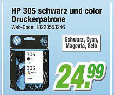 Expert Klein Hp 305 Schwarz Und Color Druckerpatrone