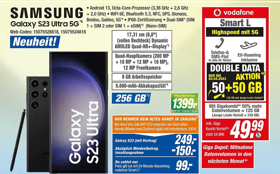 Expert Klein Samsung Galaxy S23 Ultra 5g Mit Vodafone Smart L