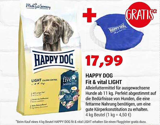 Zookauf Happy Dog Fit & Vital Light