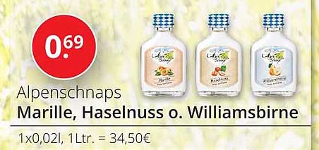 Schnaps Weihnachtskugeln 4er Set - Alte Marille & Williams In Glas