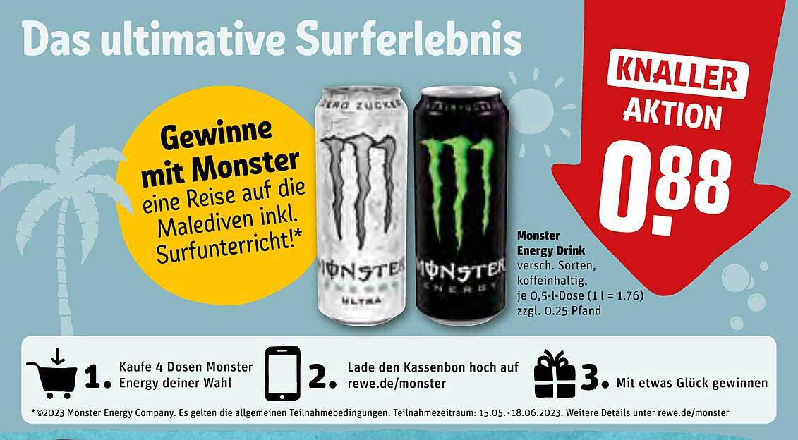 Monster Energy Drink Angebot bei REWE Kaufpark - 1Prospekte.de