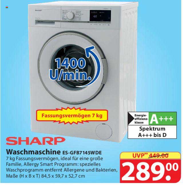 Famila Sharp Waschmaschine ES-GFB7145WDE