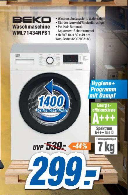Expert bei Wml71434nps1 Beko Angebot Waschmaschine