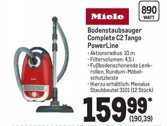 10 Sacchetti Aspirapolvere Per Miele Complete C2/C3, Cat&Dog, S5000 – Dustwave HyperfiltPlus, Con Micro Filtro, Made In Germany