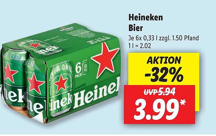 Welcher Discounter Hat Bier Im Angebot Heineken Bier Angebot bei Lidl - 1Prospekte.de