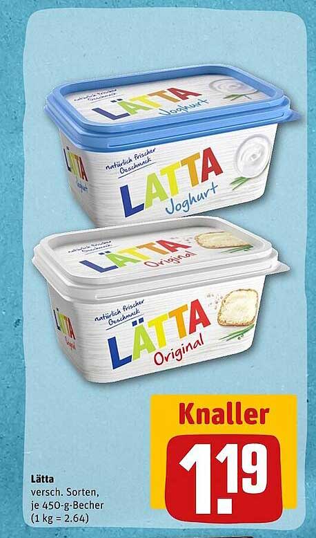 Lätta Verschiedene Sorten Angebot bei REWE Kaufpark