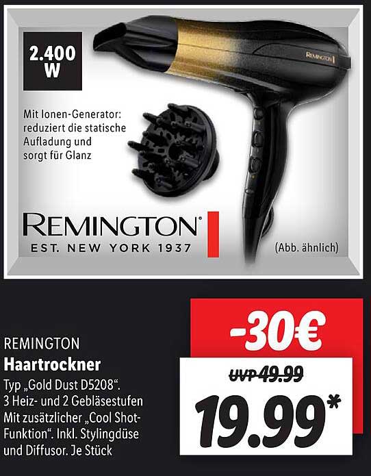 Remington Haartrockner Angebot bei ALDI Nord 1Prospekte.de