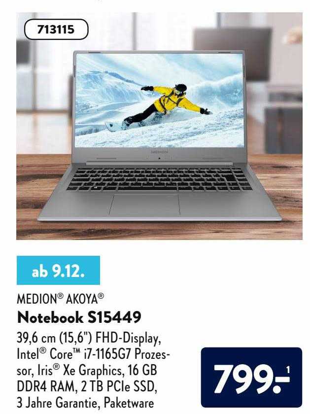 Medion Akoya Notebook S15449 Angebot Bei ALDI Nord