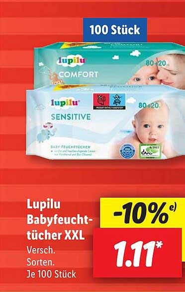 Lupilu Babyfeuchttücher Xxl Angebot bei Lidl