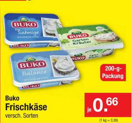 Buko Frischkäse Angebot bei Zimmermann 1Prospekte.de