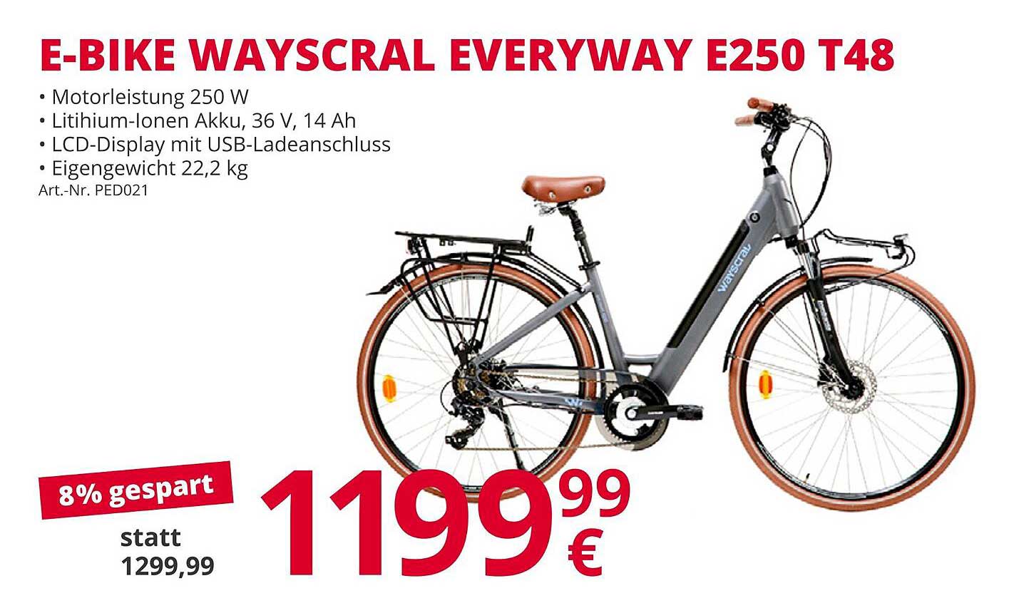 ATU E-bike Wayscral Everyway E250 T48