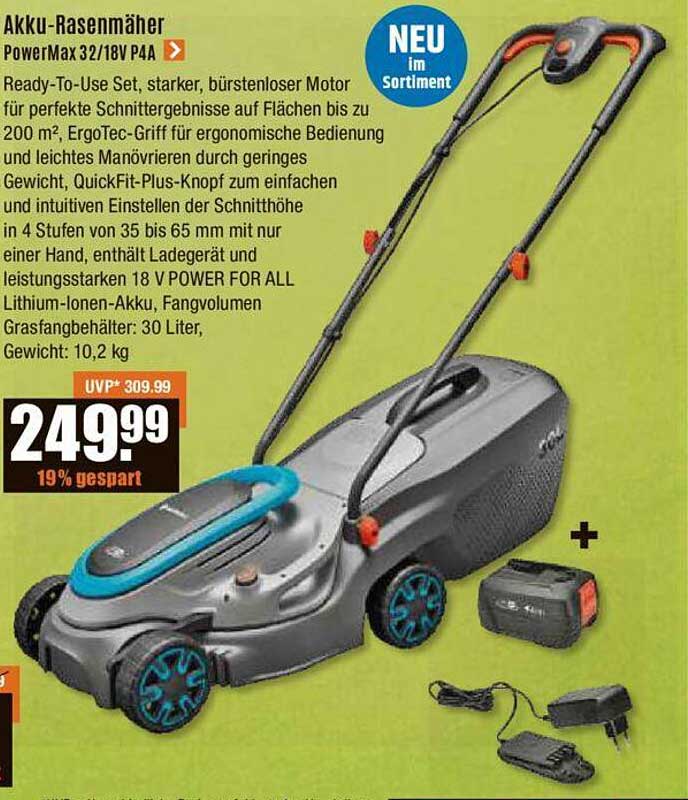 Akkutrasenmäher Angebot bei VBaumarkt 1Prospekte.de