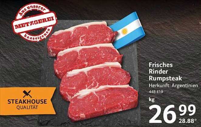 Stiches Rinder Frisches Rinder Rumpsteak Angebot bei Selgros - 1Prospekte.de