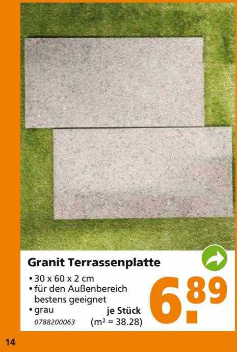 Globus Baumarkt Granit Terrassenplatte