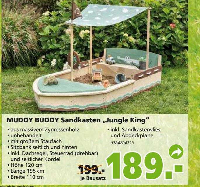 Globus Baumarkt Muddy Buddy Sandkasten „jungle King“