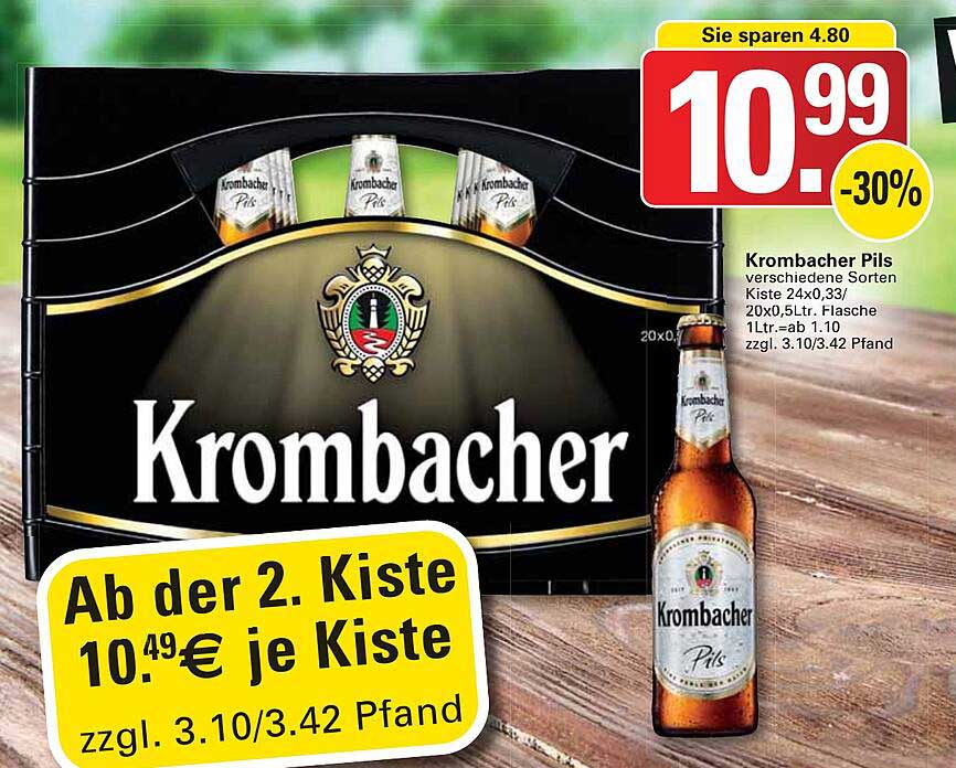 Wo Ist Krombacher Pils Im Angebot Krombacher Pils Angebot bei Wez - 1Prospekte.de