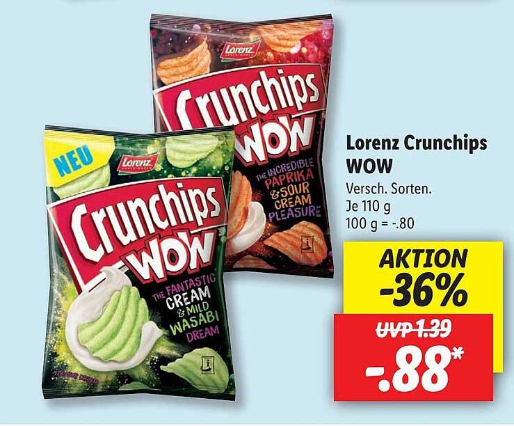 Lorenz Crunchips Wow Angebot bei Lidl 1Prospekte.de